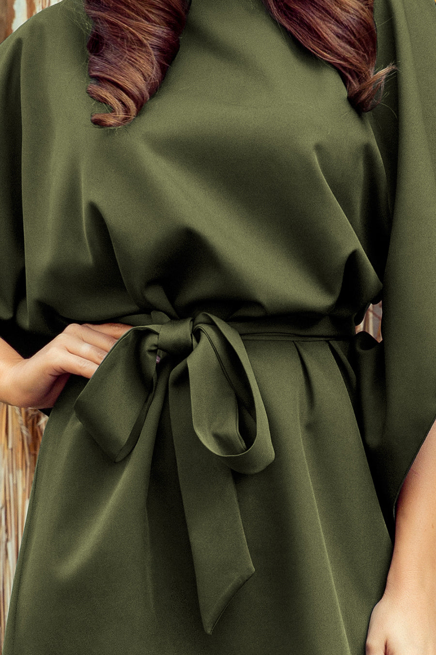 19269-5-287-13 SOFIA Sukienka motyl - KHAKI-5