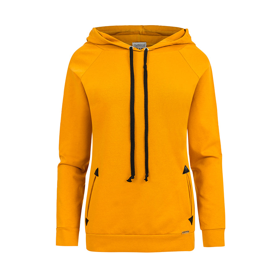 13708-8-262-1 Bluza z kapturem i kieszonkami - kolor musztardowy-8